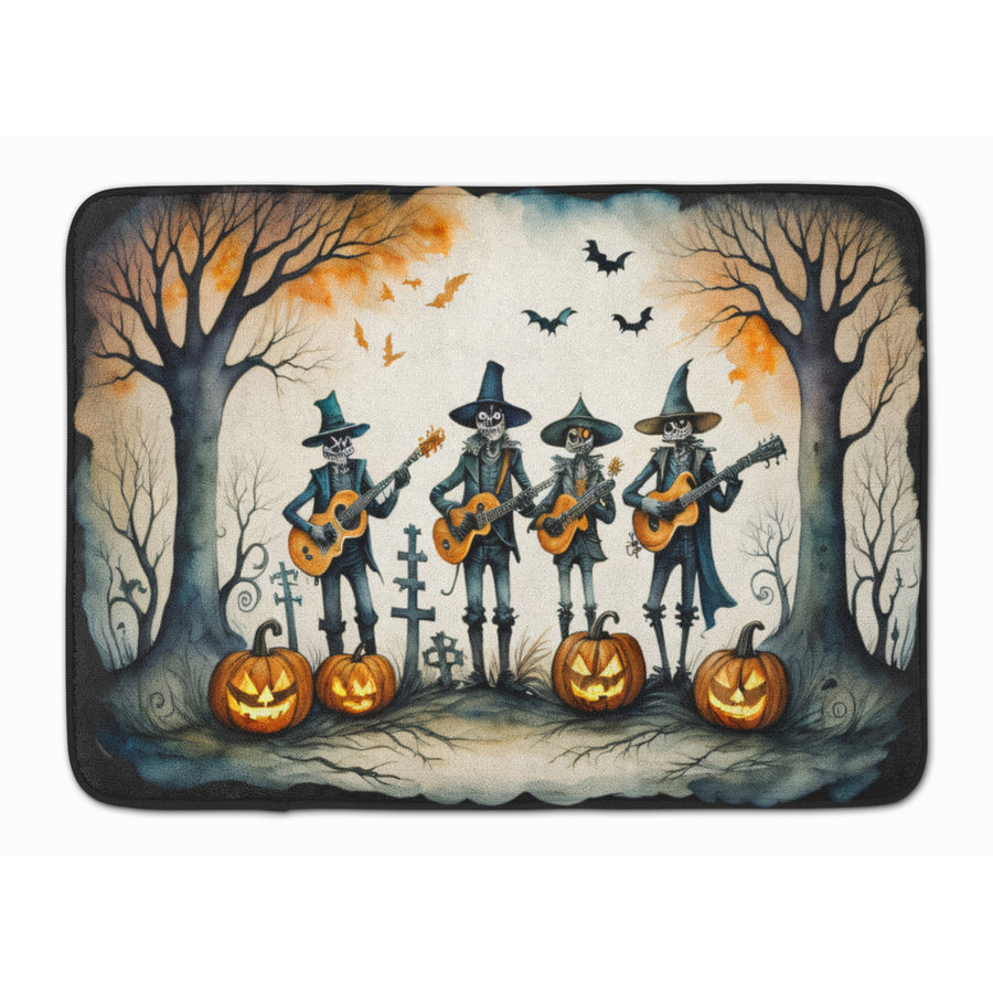 Mariachi Skeleton Band Spooky Halloween Memory Foam Kitchen Mat Image 1