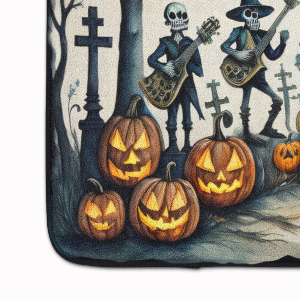 Mariachi Skeleton Band Spooky Halloween Memory Foam Kitchen Mat Image 4