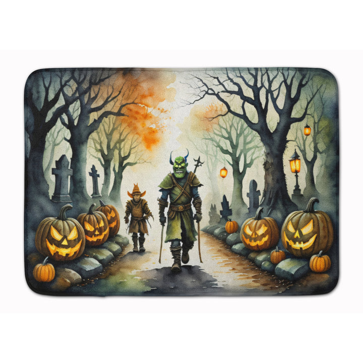 Orcs Spooky Halloween Memory Foam Kitchen Mat Image 1