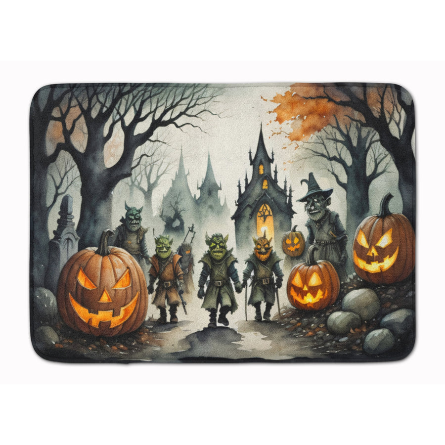 Orcs Spooky Halloween Memory Foam Kitchen Mat Image 1