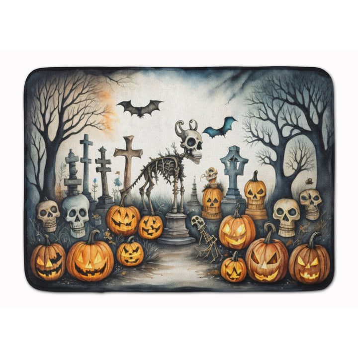 Pet Cemetery Spooky Halloween Memory Foam Kitchen Mat Image 1