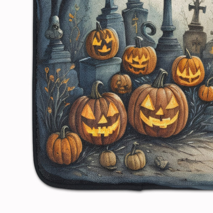 Cat Cemetery Spooky Halloween Memory Foam Kitchen Mat Image 4