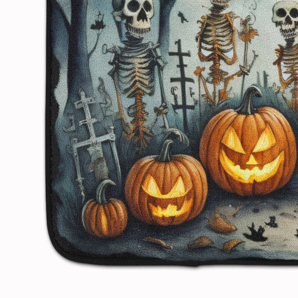 Skeleton Spooky Halloween Memory Foam Kitchen Mat Image 4