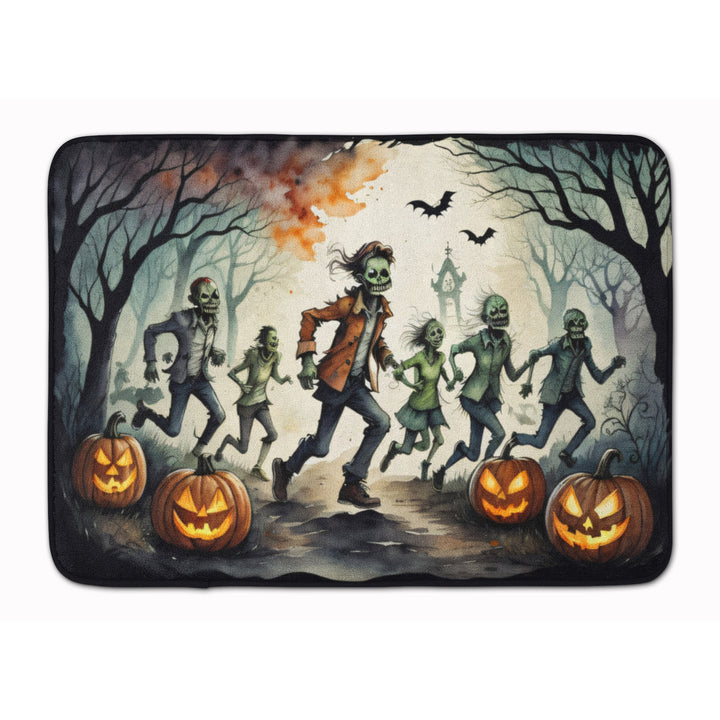 Zombies Spooky Halloween Memory Foam Kitchen Mat Image 1