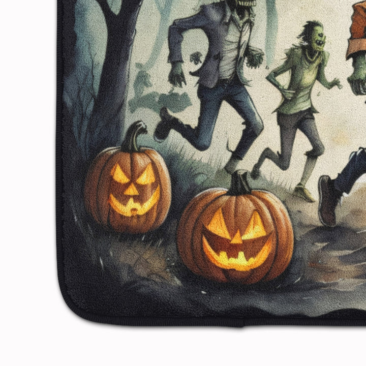 Zombies Spooky Halloween Memory Foam Kitchen Mat Image 4