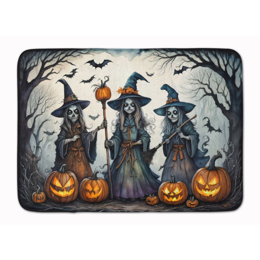 Witches Spooky Halloween Memory Foam Kitchen Mat Image 1