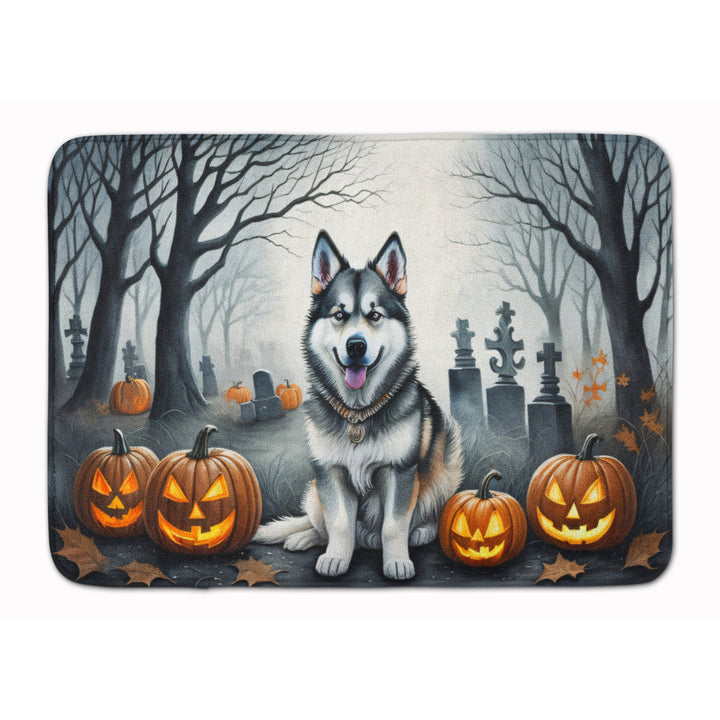 Alaskan Malamute Spooky Halloween Memory Foam Kitchen Mat Image 1