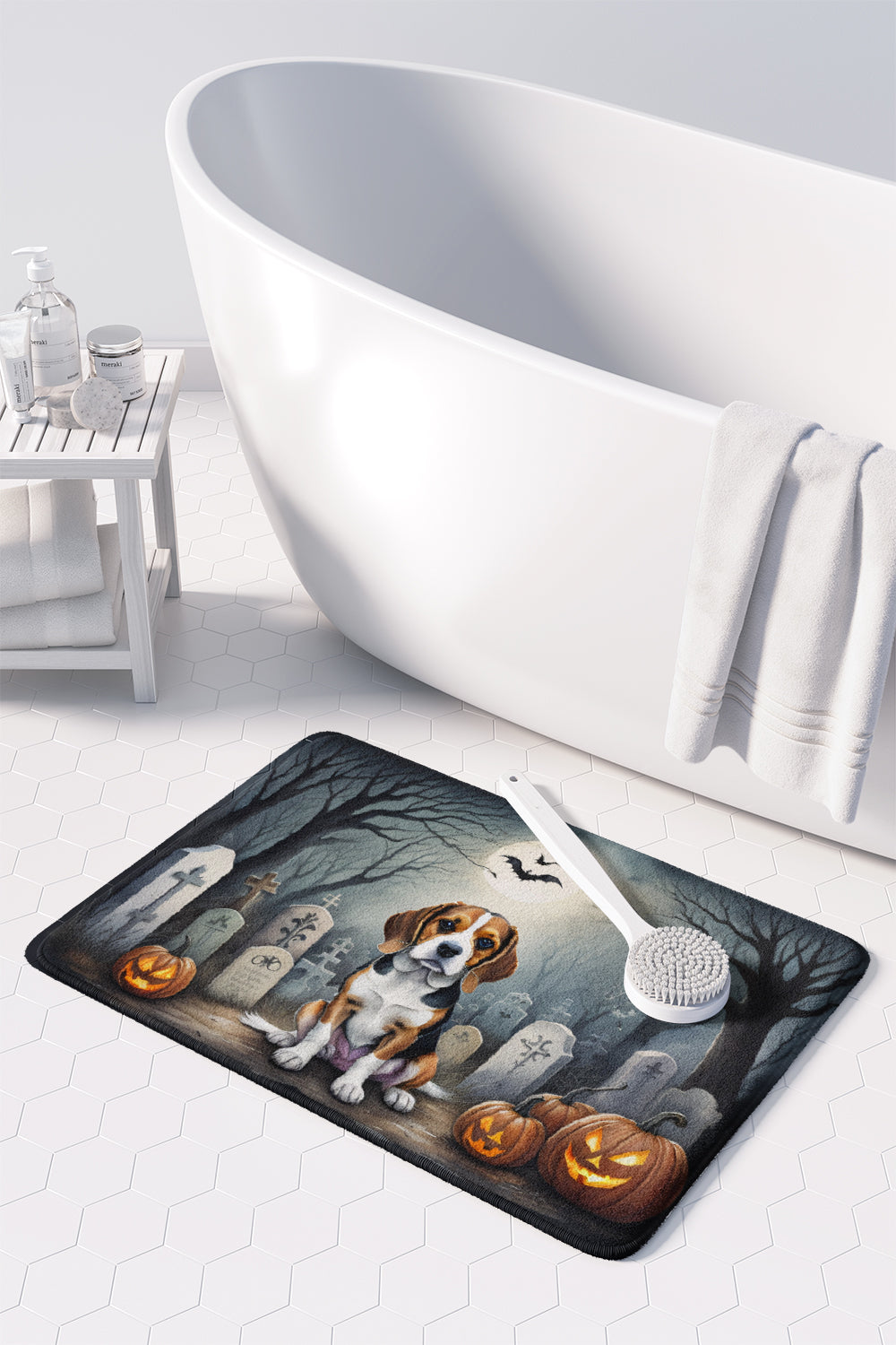 Beagle Spooky Halloween Memory Foam Kitchen Mat Image 3