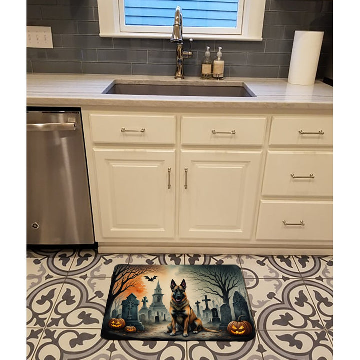 Belgian Malinois Spooky Halloween Memory Foam Kitchen Mat Image 2