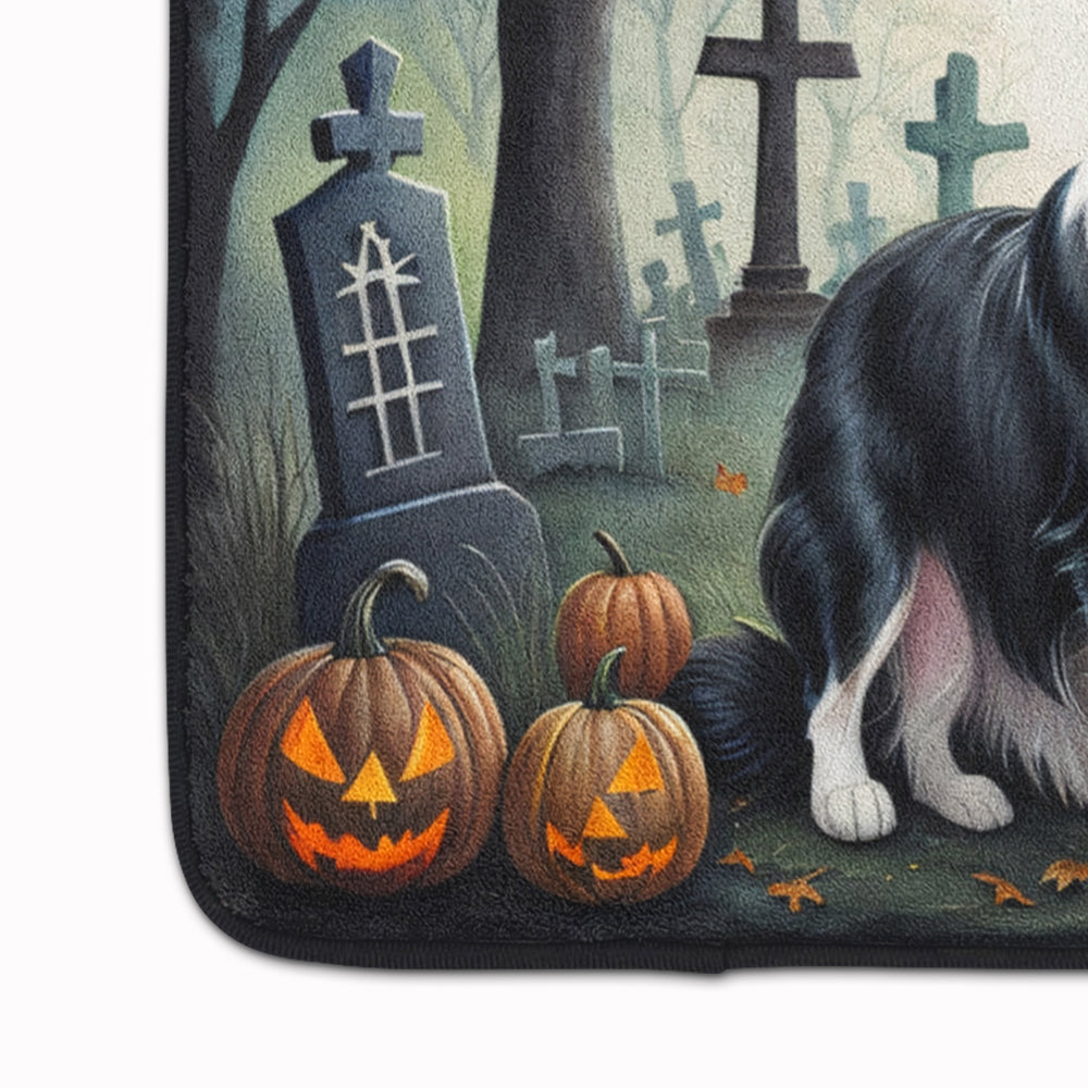 Border Collie Spooky Halloween Memory Foam Kitchen Mat Image 4