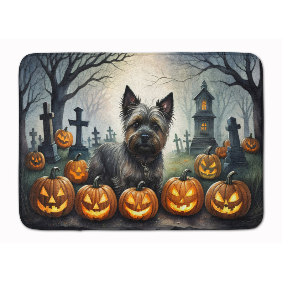 Cairn Terrier Spooky Halloween Memory Foam Kitchen Mat Image 1