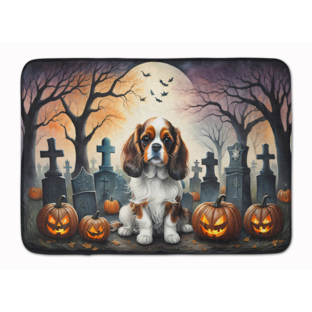 Cavalier Spaniel Spooky Halloween Memory Foam Kitchen Mat Image 1