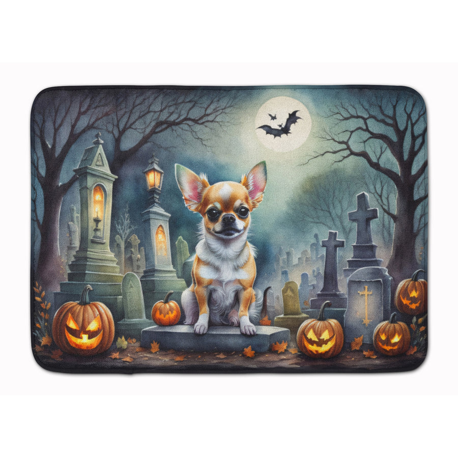 Chihuahua Spooky Halloween Memory Foam Kitchen Mat Image 1