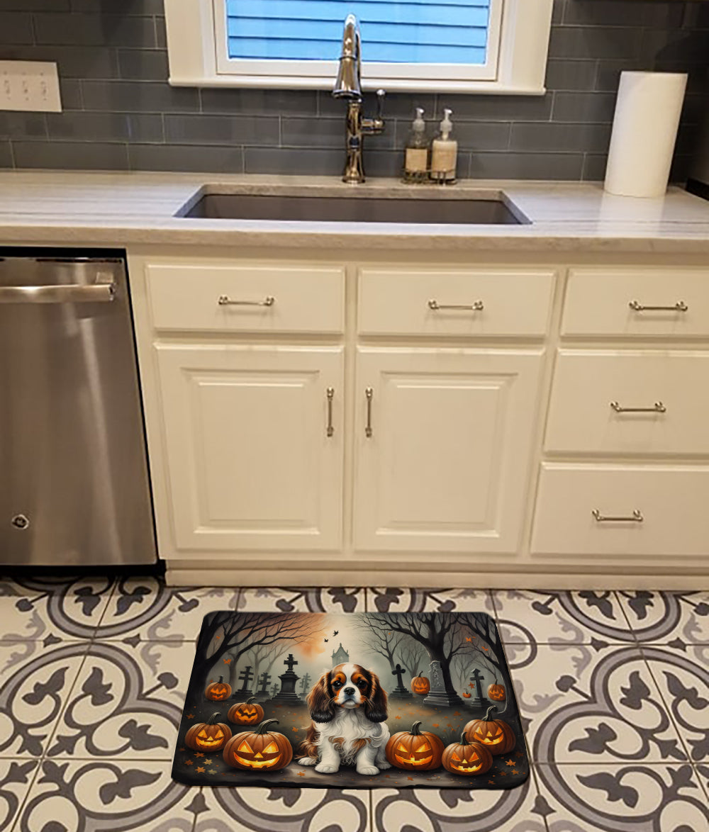 Cavalier Spaniel Spooky Halloween Memory Foam Kitchen Mat Image 2