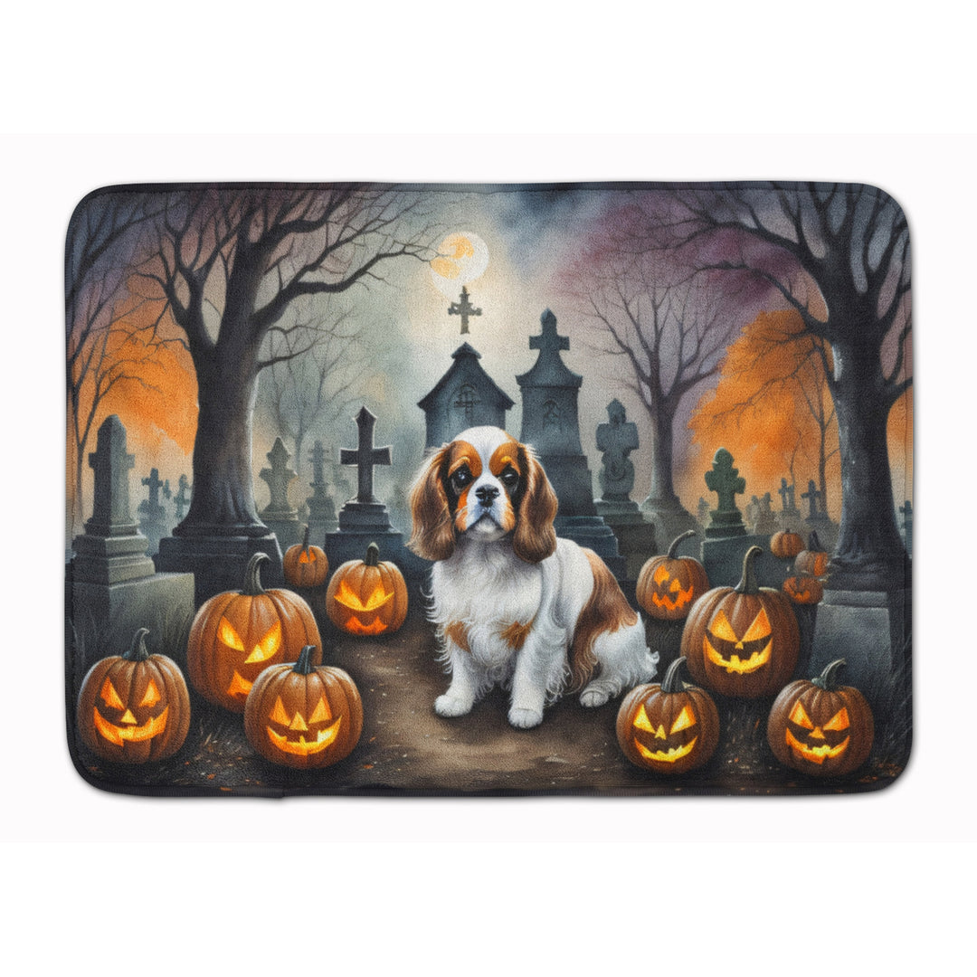 Cavalier Spaniel Spooky Halloween Memory Foam Kitchen Mat Image 1