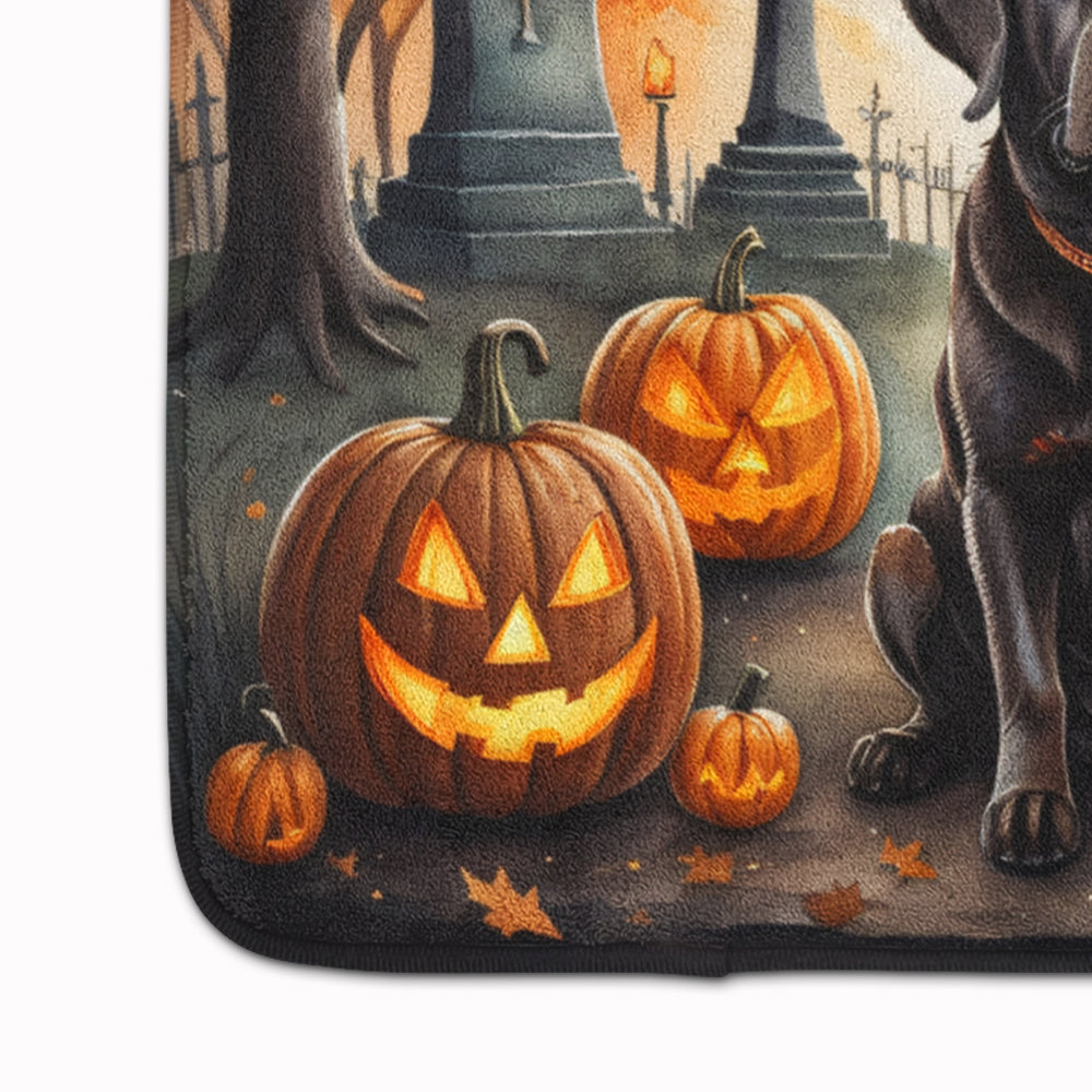 Chocolate Labrador Retriever Spooky Halloween Memory Foam Kitchen Mat Image 4