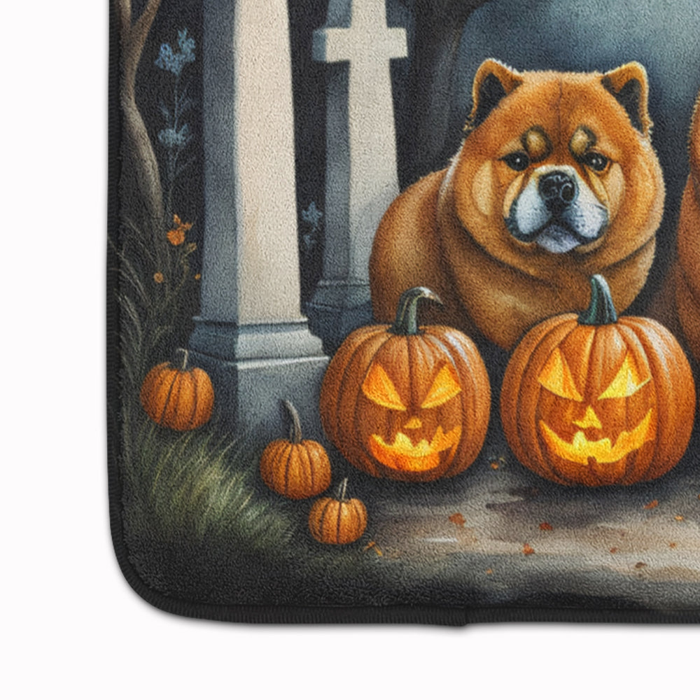 Chow Chow Spooky Halloween Memory Foam Kitchen Mat Image 4