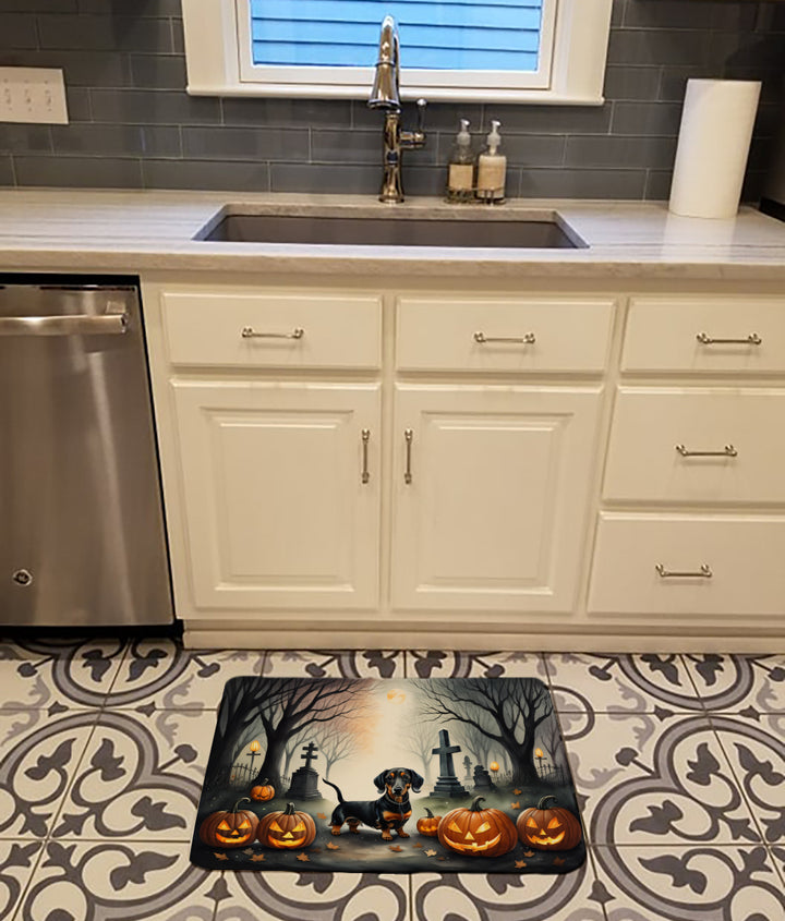 Dachshund Spooky Halloween Memory Foam Kitchen Mat Image 2