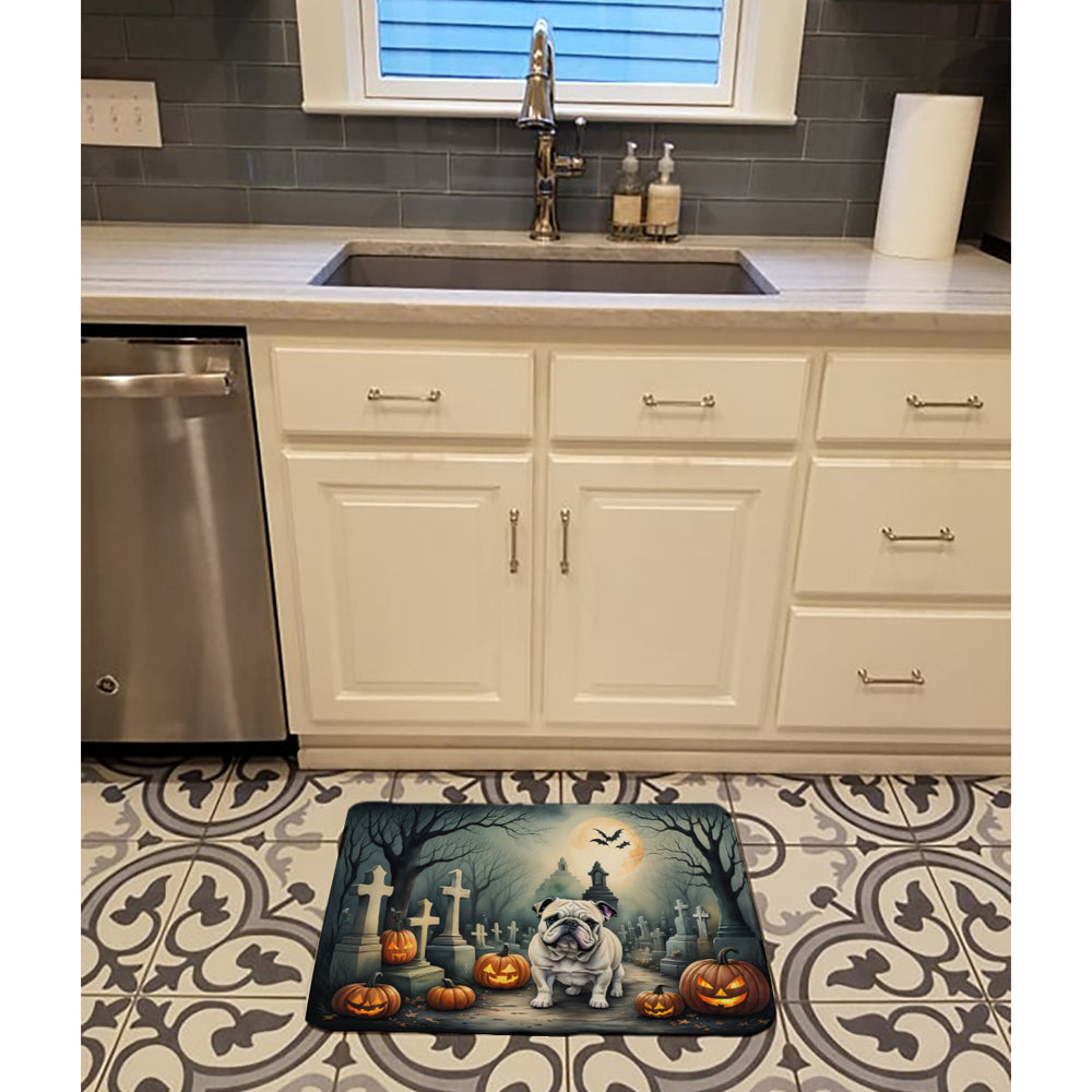 English Bulldog Spooky Halloween Memory Foam Kitchen Mat Image 2