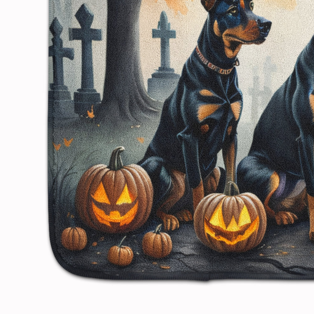 Doberman Pinscher Spooky Halloween Memory Foam Kitchen Mat Image 4