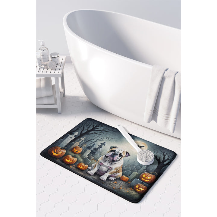 English Bulldog Spooky Halloween Memory Foam Kitchen Mat Image 3