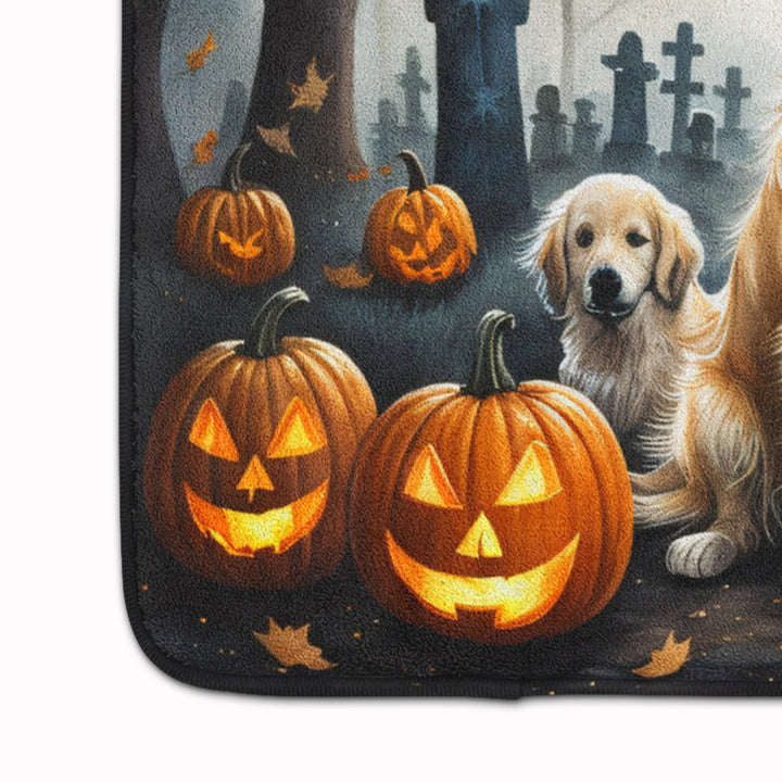 Golden Retriever Spooky Halloween Memory Foam Kitchen Mat Image 4