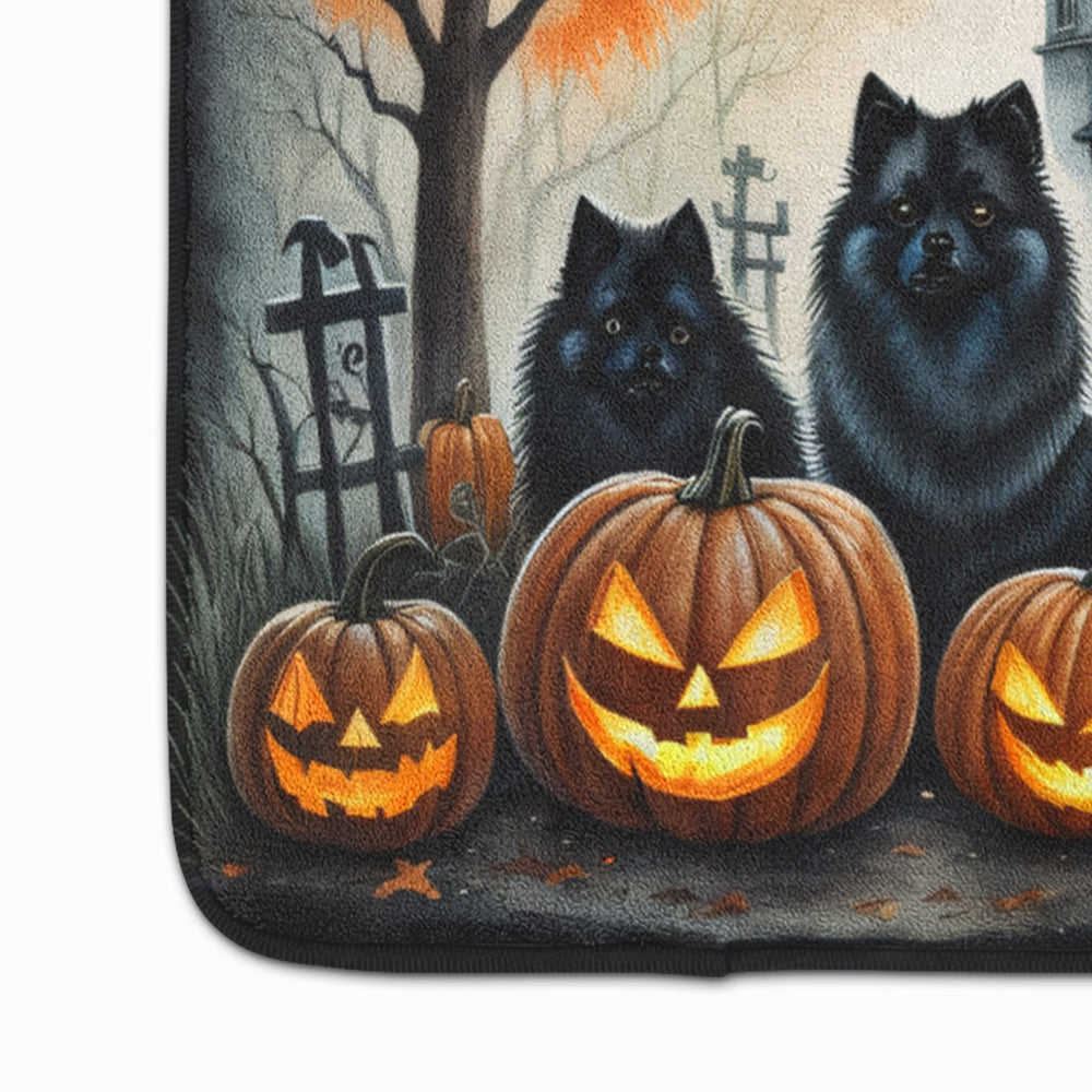 Keeshond Spooky Halloween Memory Foam Kitchen Mat Image 4