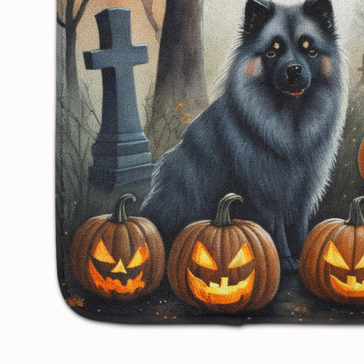 Keeshond Spooky Halloween Memory Foam Kitchen Mat Image 4