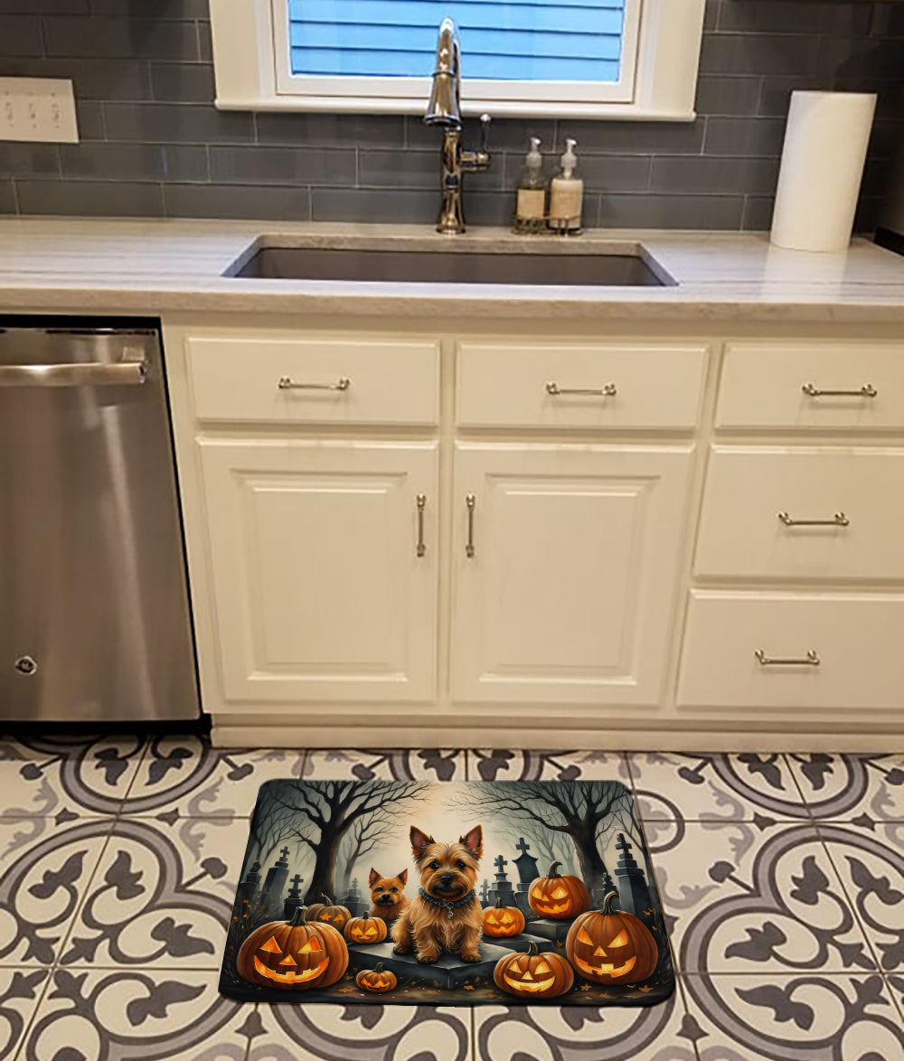 Norwich Terrier Spooky Halloween Memory Foam Kitchen Mat Image 2