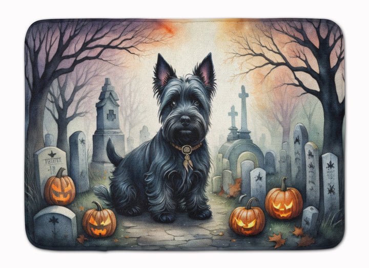 Scottish Terrier Spooky Halloween Memory Foam Kitchen Mat Image 1