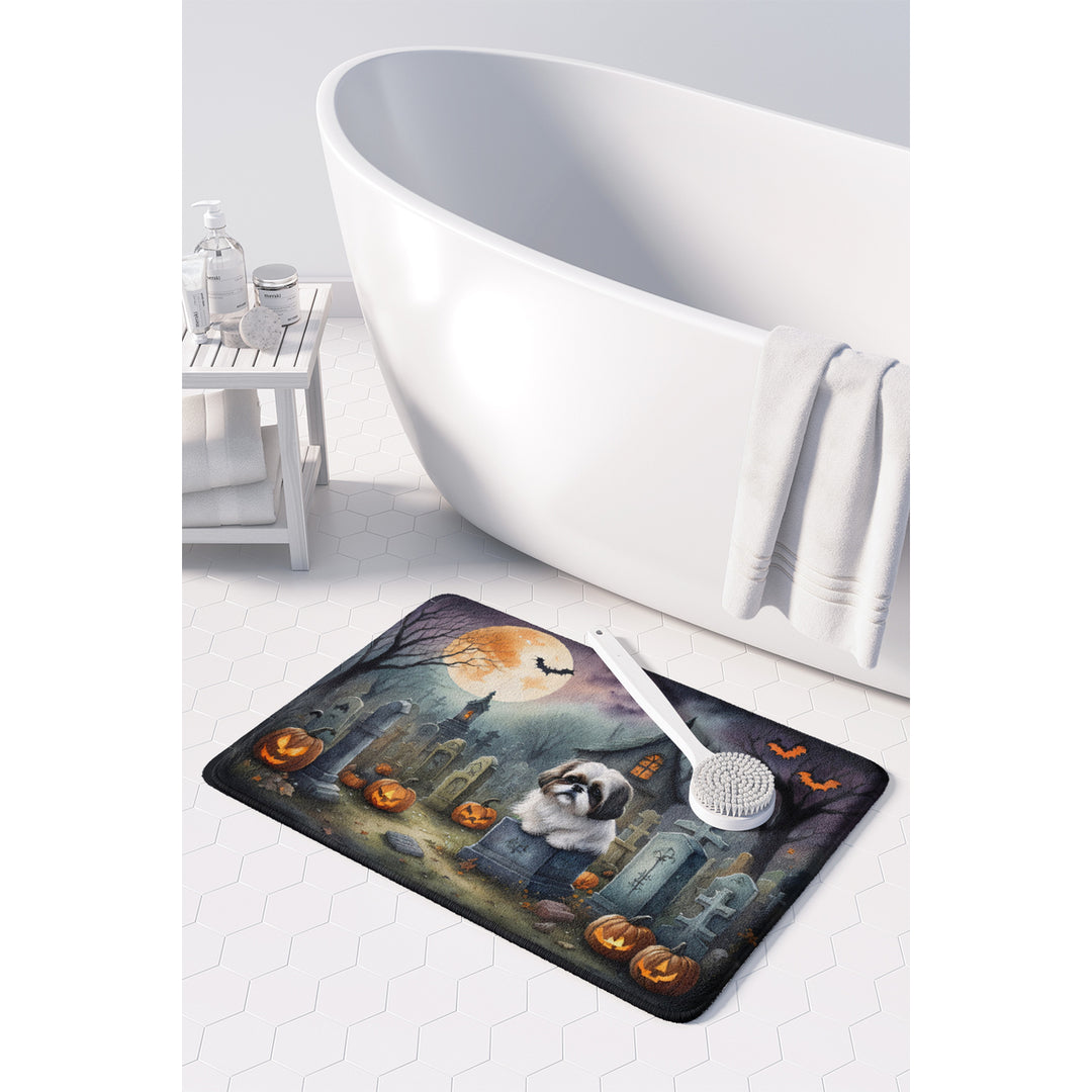 Shih Tzu Spooky Halloween Memory Foam Kitchen Mat Image 3