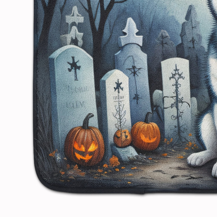 Siberian Husky Spooky Halloween Memory Foam Kitchen Mat Image 4