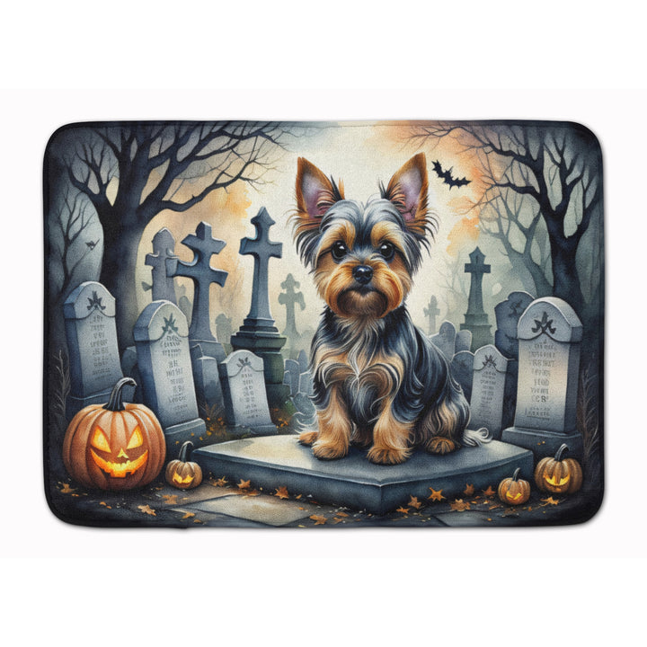 Yorkshire Terrier Spooky Halloween Memory Foam Kitchen Mat Image 1