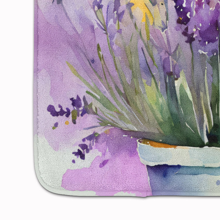 Lavender in Watercolor Memory Foam Kitchen Mat Image 4