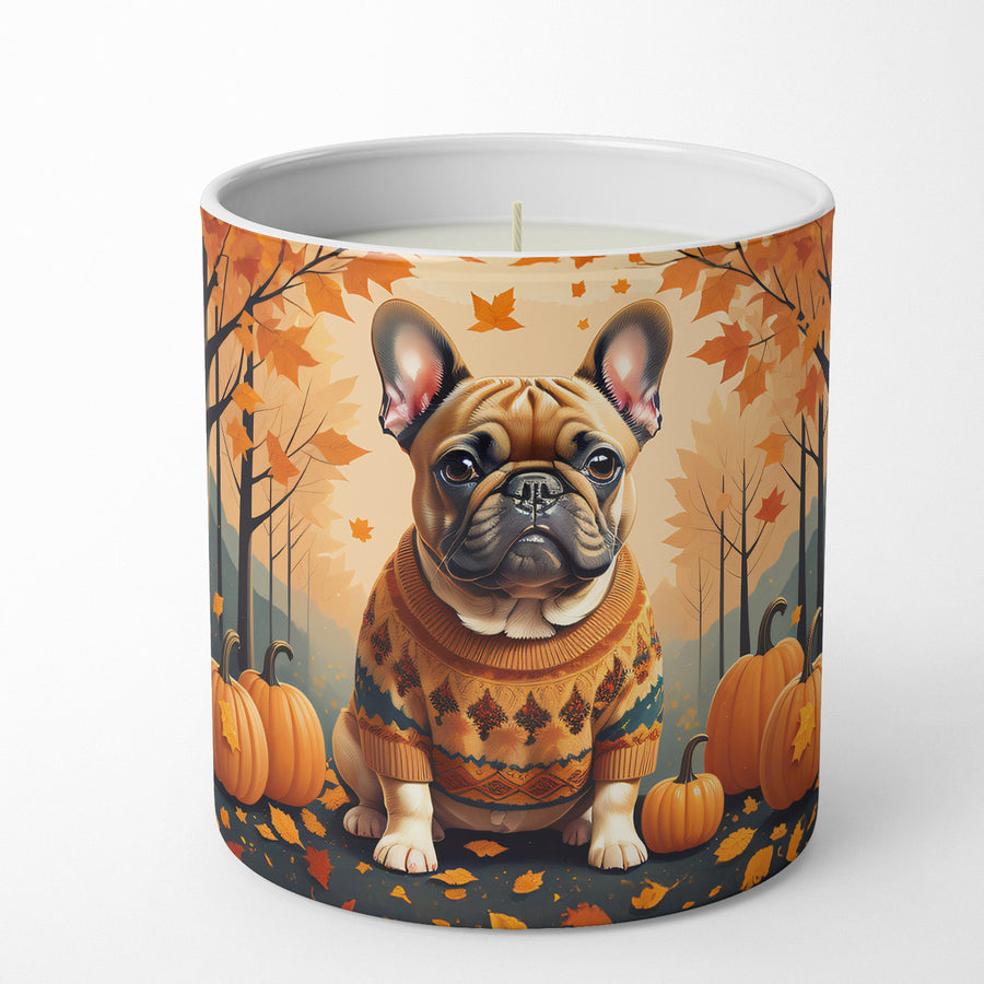 Fawn French Bulldog Fall Decorative Soy Candle Image 1