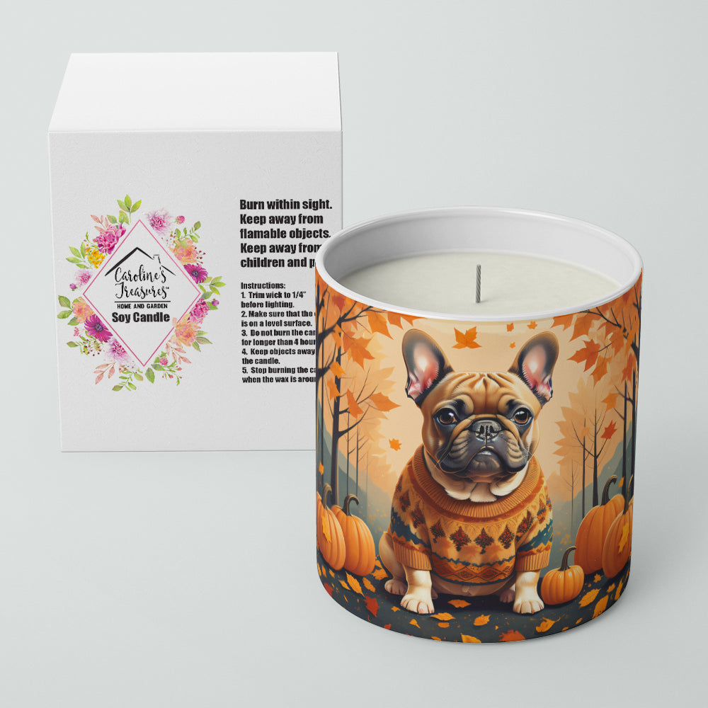 Fawn French Bulldog Fall Decorative Soy Candle Image 2