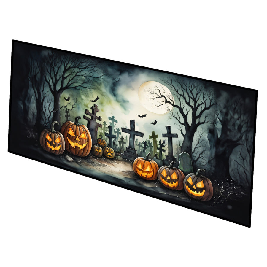 Graveyard Spooky Halloween Runner Mat 28x58 Image 1