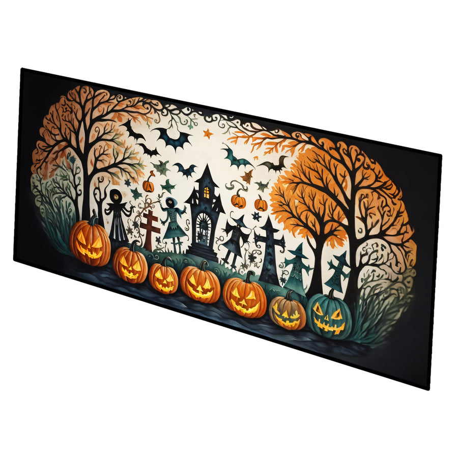 Papel Picado Skeletons Spooky Halloween Runner Mat 28x58 Image 1