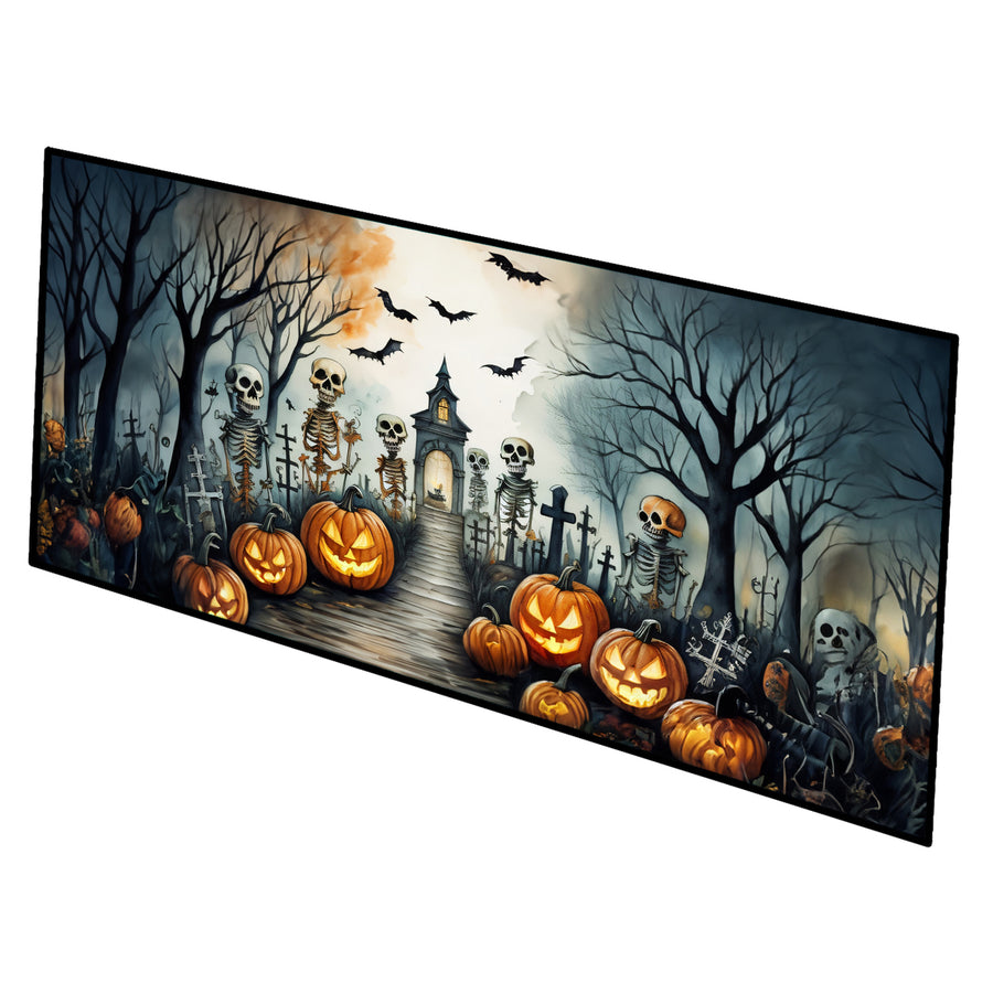 Skeleton Spooky Halloween Runner Mat 28x58 Image 1