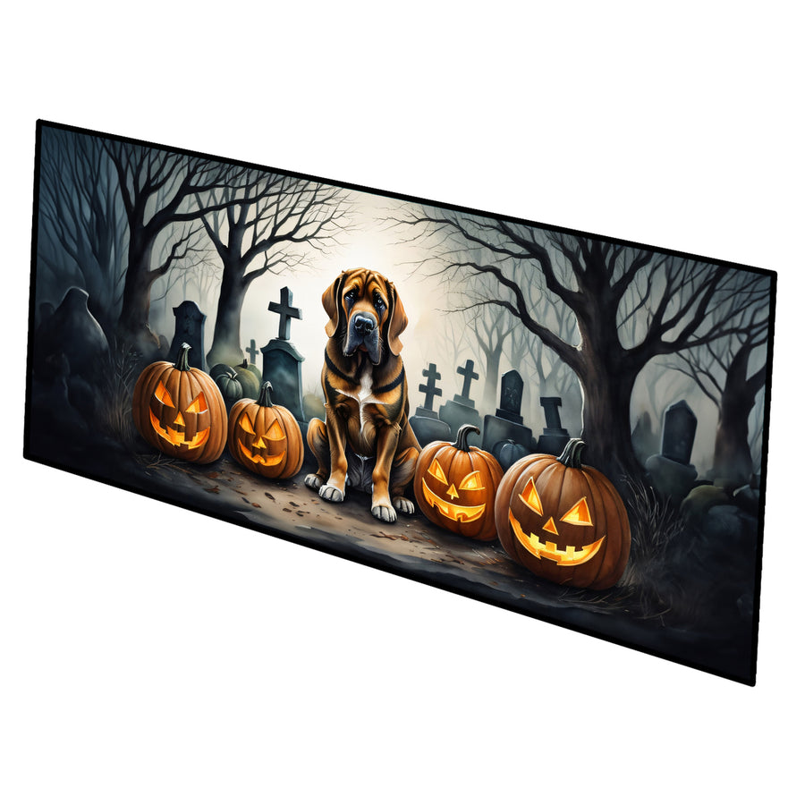 Bloodhound Spooky Halloween Runner Mat 28x58 Image 1