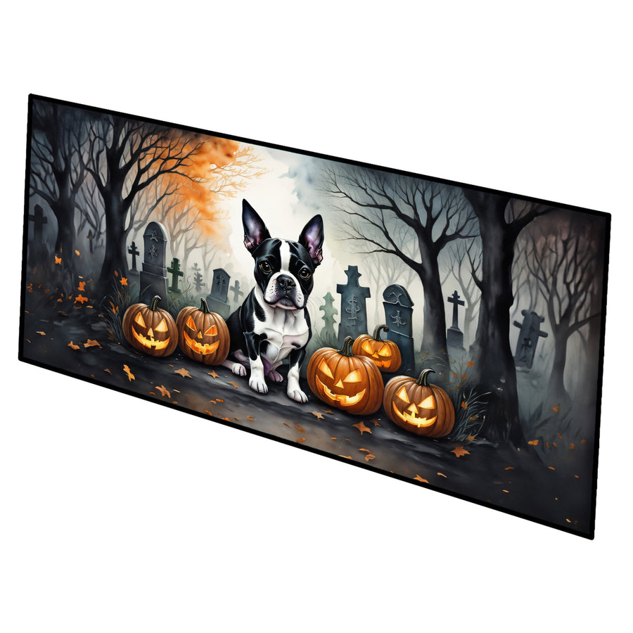 Boston Terrier Spooky Halloween Runner Mat 28x58 Image 1