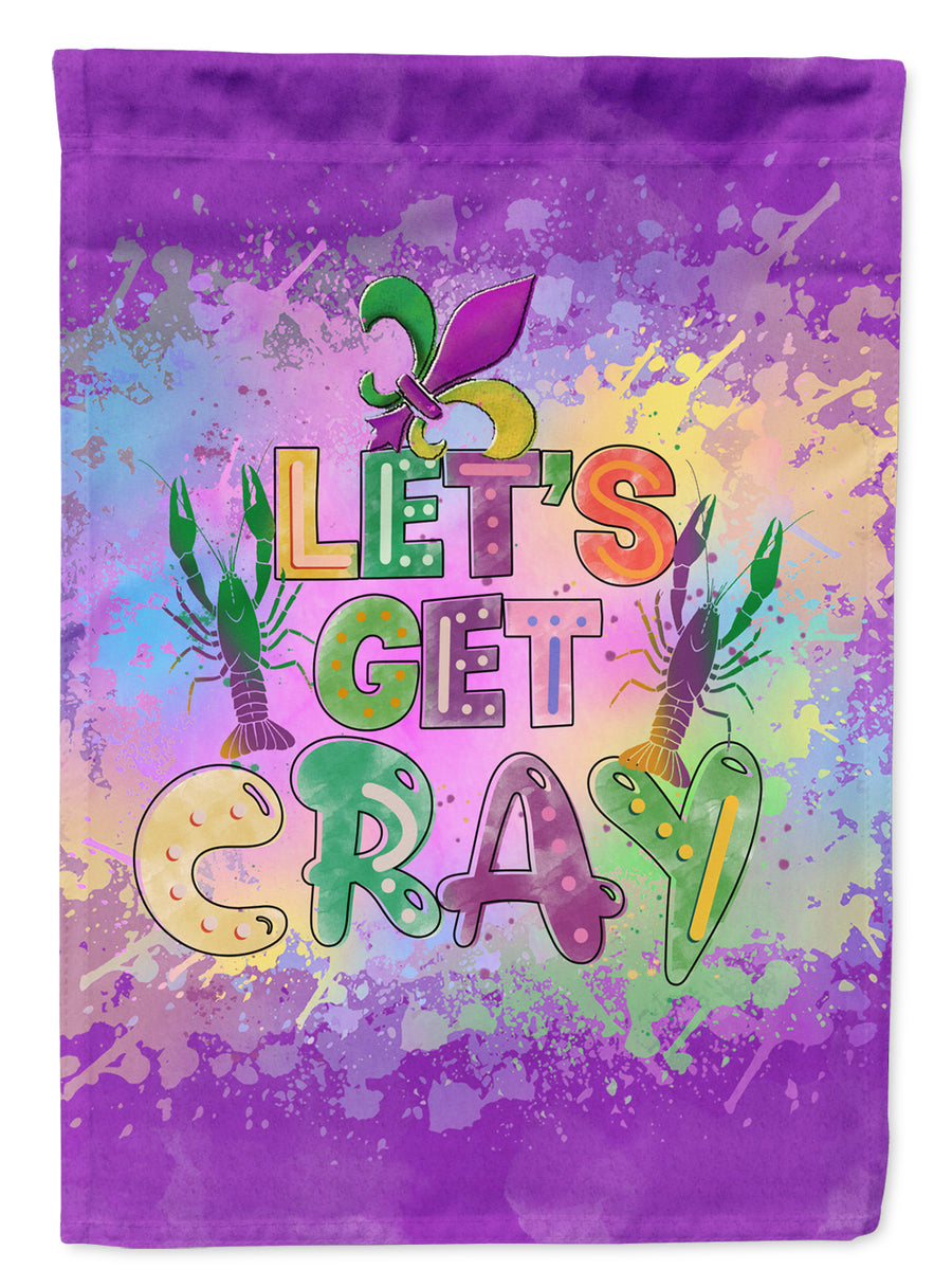 Lets Get Cray Mardi Gras Flag Canvas House Size Image 1