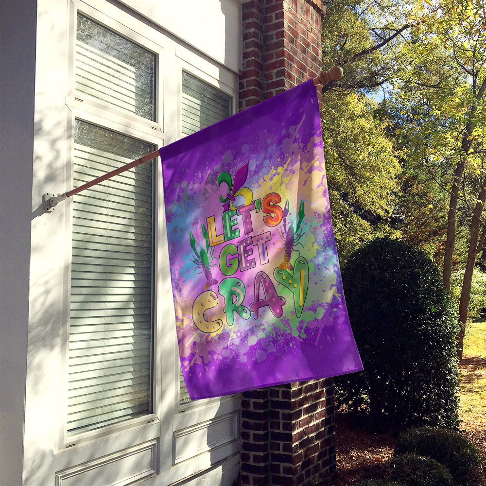 Lets Get Cray Mardi Gras Flag Canvas House Size Image 2