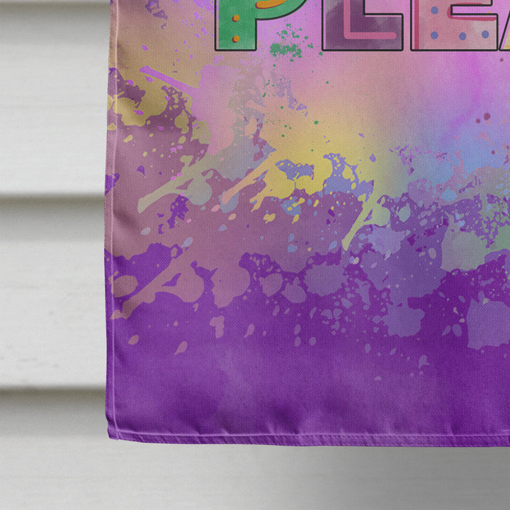 Beads Please Mardi Gras Flag Canvas House Size Image 4