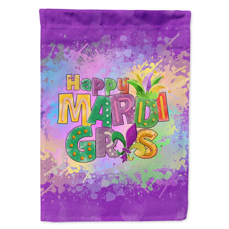 Happy Mardi Gras Flag Canvas House Size Image 1