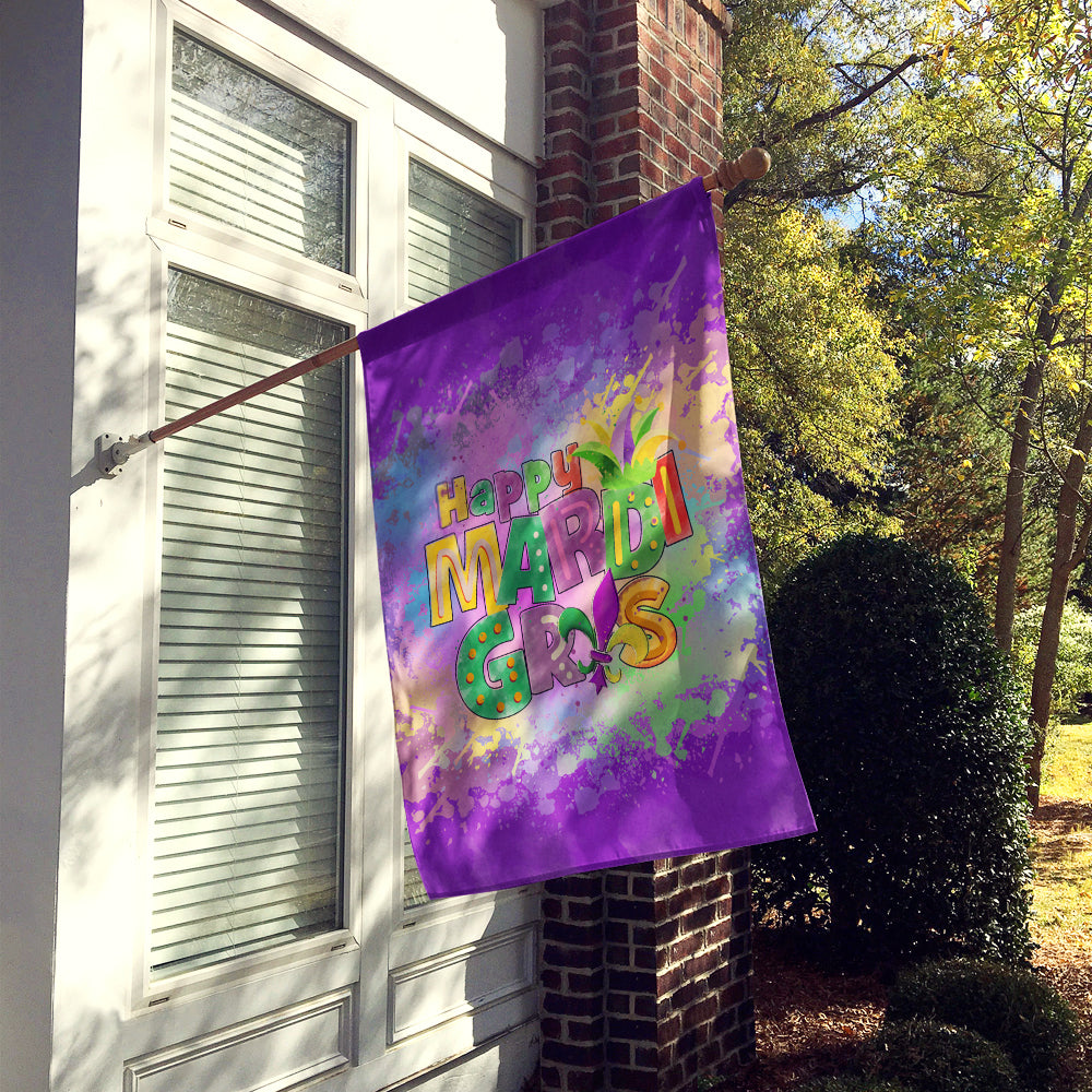 Happy Mardi Gras Flag Canvas House Size Image 2