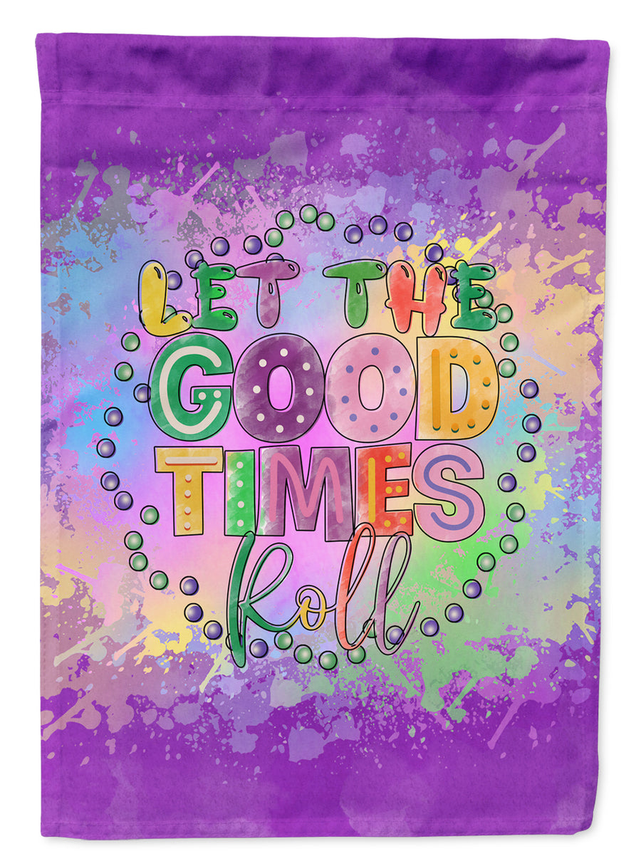 Let the Good Times Roll Mardi Gras Flag Canvas House Size Image 1