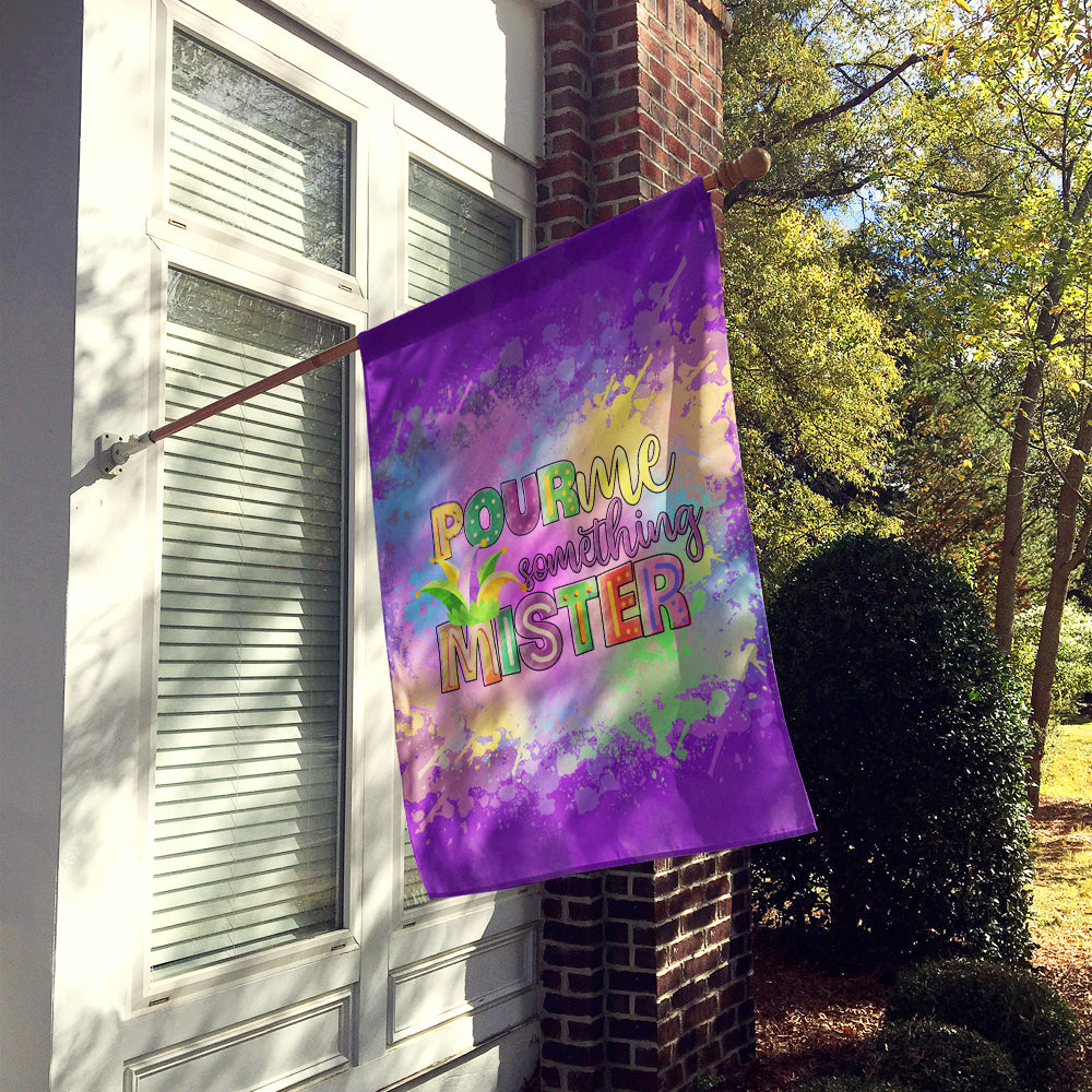 Pour Me Something Mister Mardi Gras Flag Canvas House Size Image 2