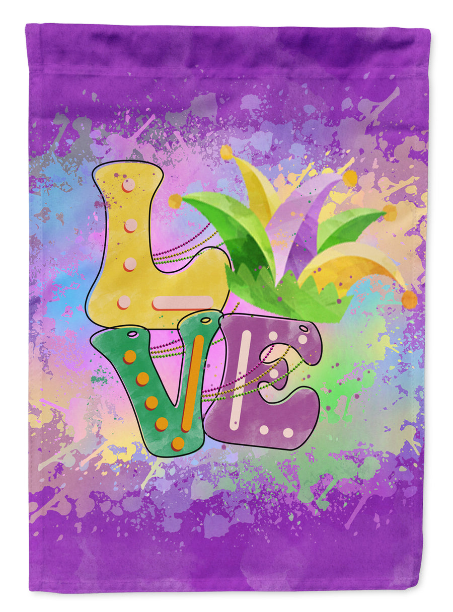 Love Mardi Gras Flag Canvas House Size Image 1