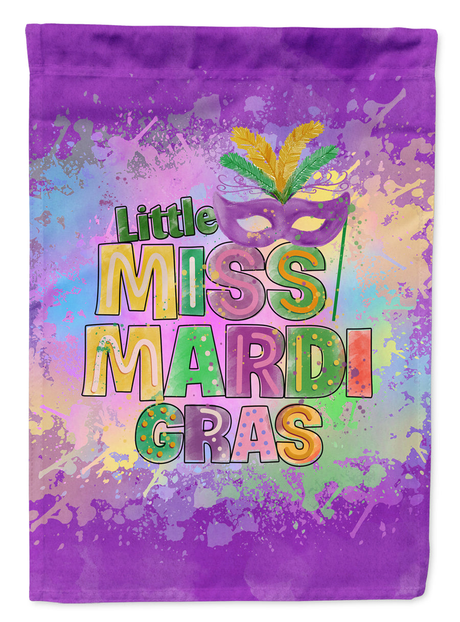 Little Miss Mardi Gras Flag Canvas House Size Image 1